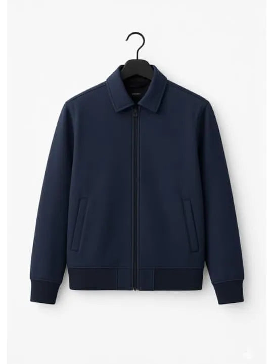 Plain Collar Fleece Jacket